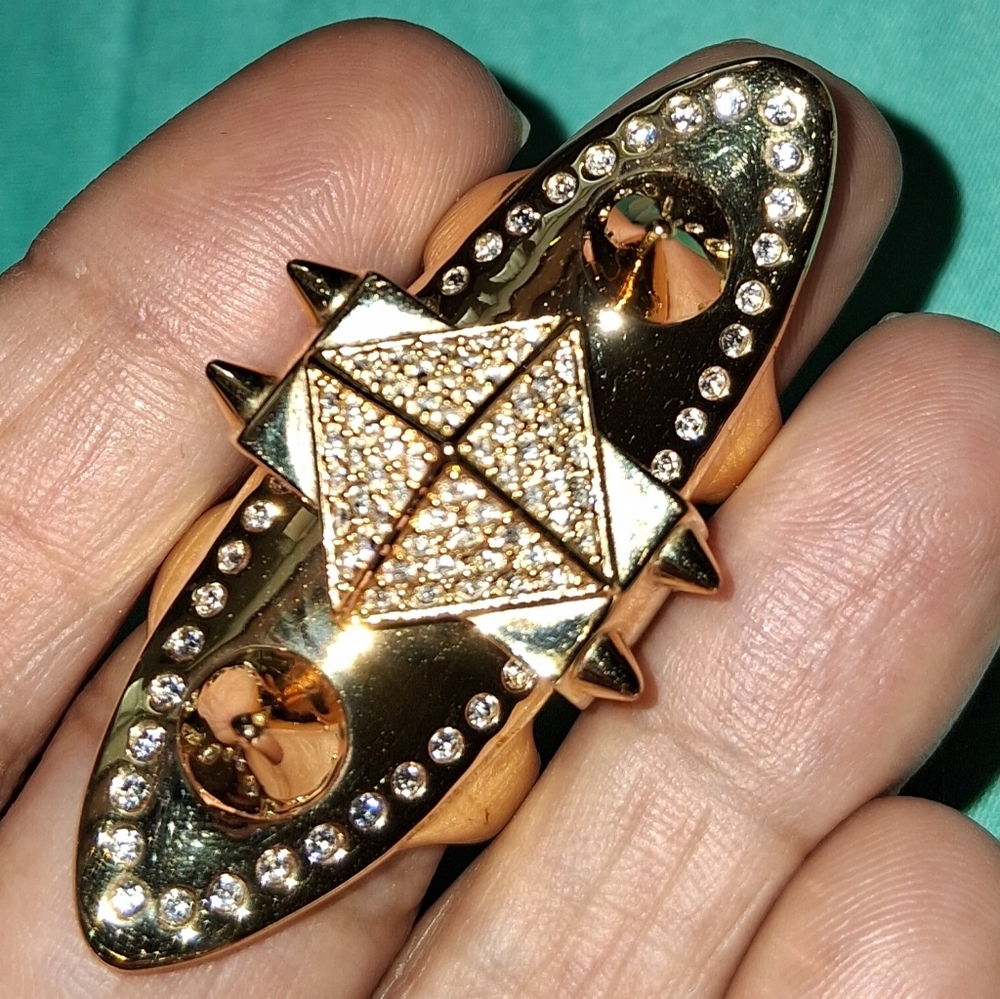 CC SKYE SPIKE GOLD PLATED RING - Picture 7 of 9